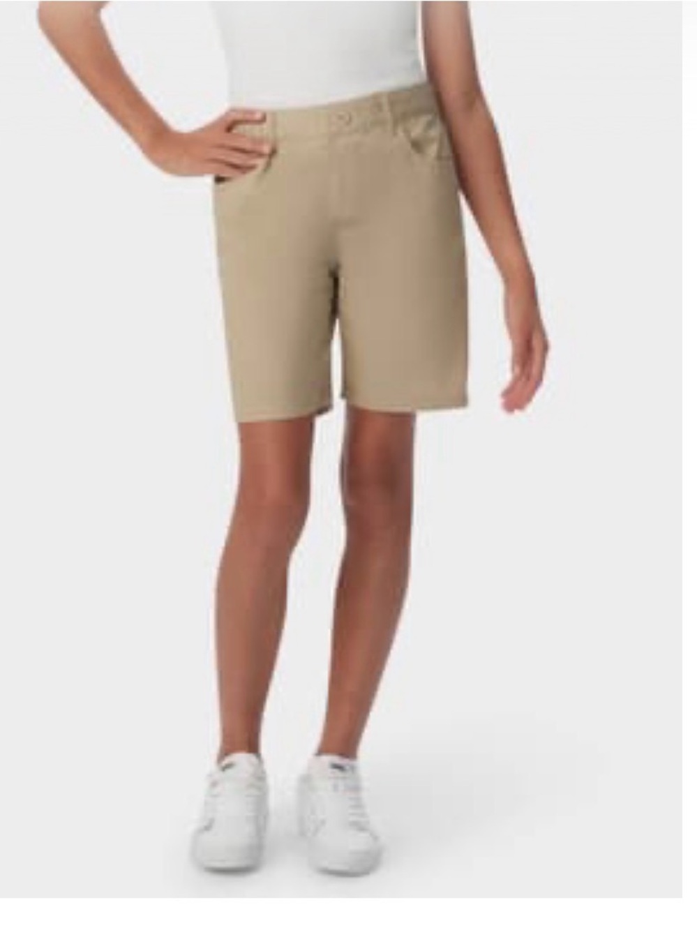 French Toast Girls Khaki Pull On Twill Shorts Size 12